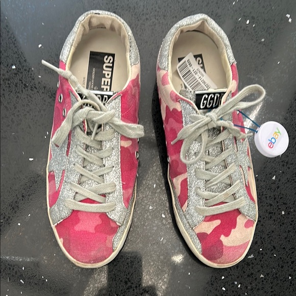 Golden Goose Shoes - Golden Goose Pink and Silver Sneakers